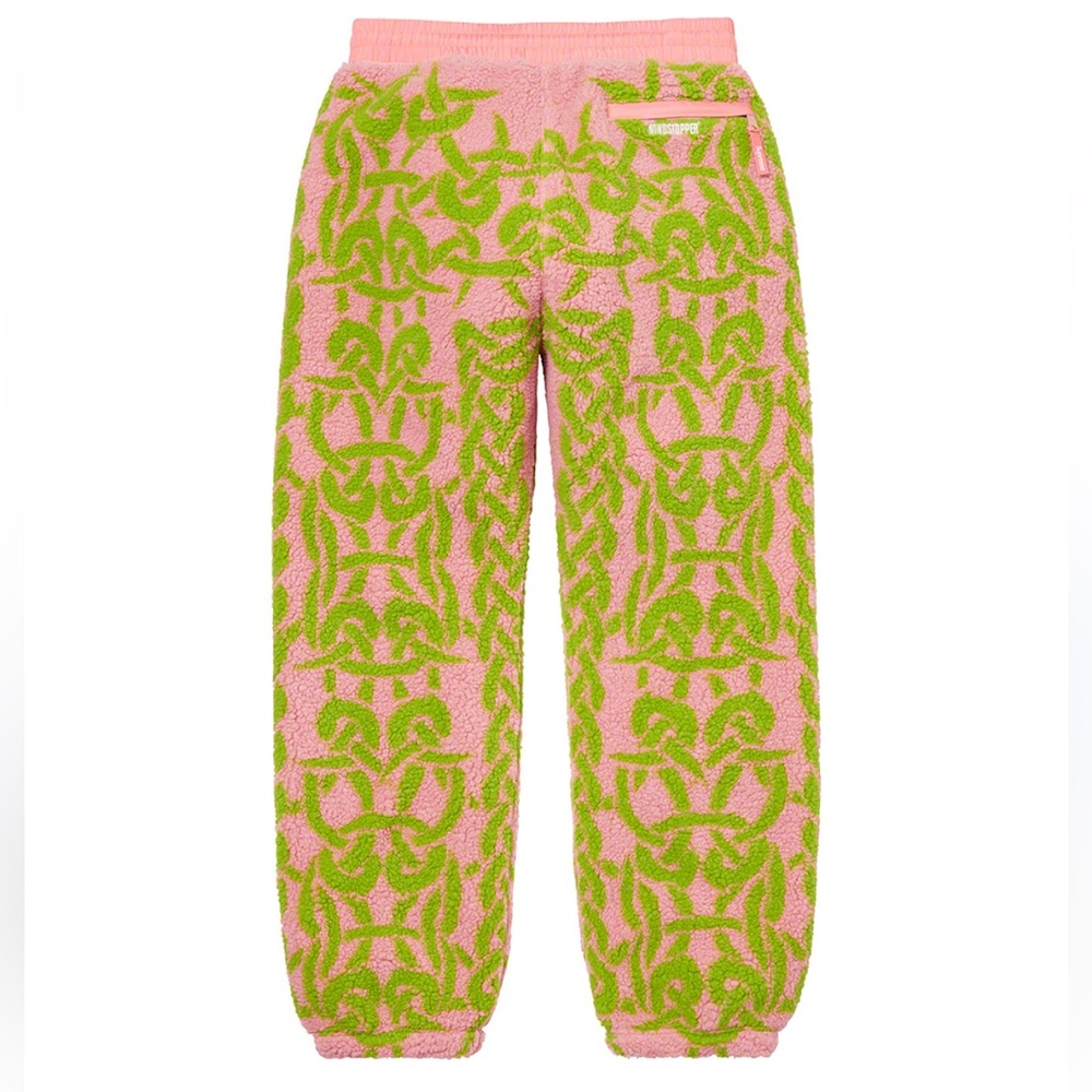 Supreme Celtic Knot Windbreaker Sherpa Pants Size Small